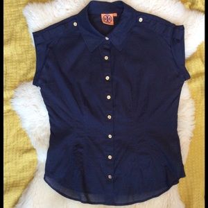 Tory  Burch navy blue size 6 shirt